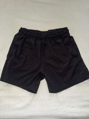 BYLT Basics Black Athletic Elastic-Waist Shorts